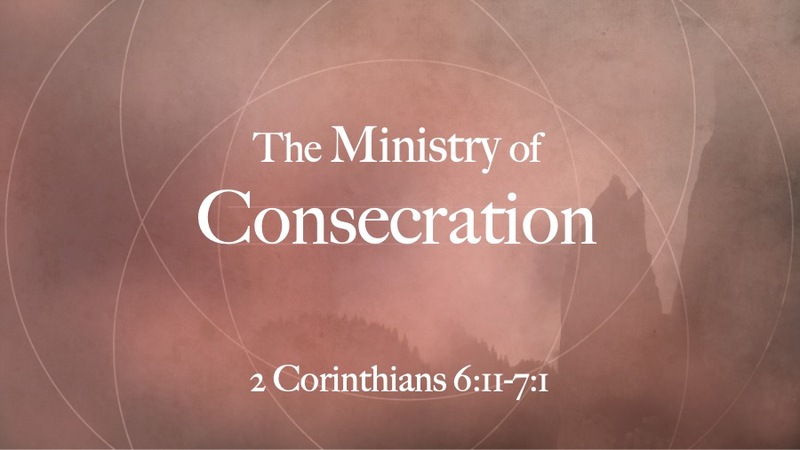 The Ministry of Consecration
