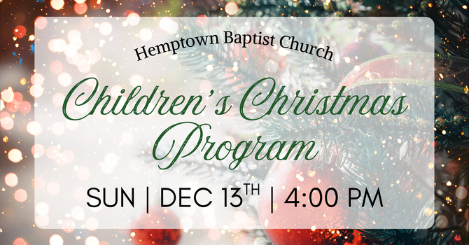Children’s Christmas Program