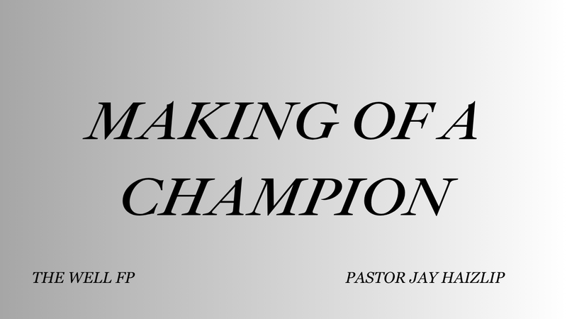 Making Of A Champion