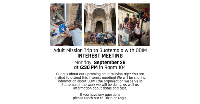Guatemala Mission Trip Interest Meeting