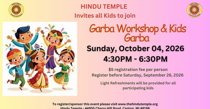 Kids Garba Workshop & Kida Garba Evening
