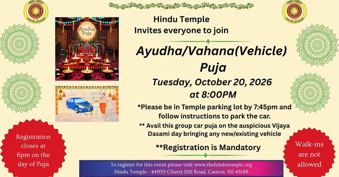 Ayudha Puja or Vaahana(Vehicle) Puja