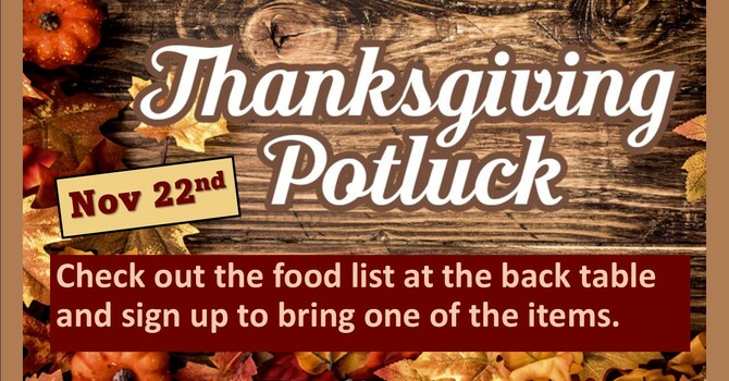 Thanksgiving Sunday Potluck