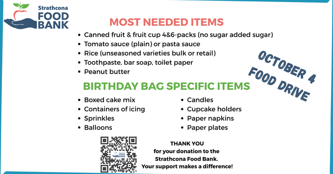 Strathcona Food Bank Drive