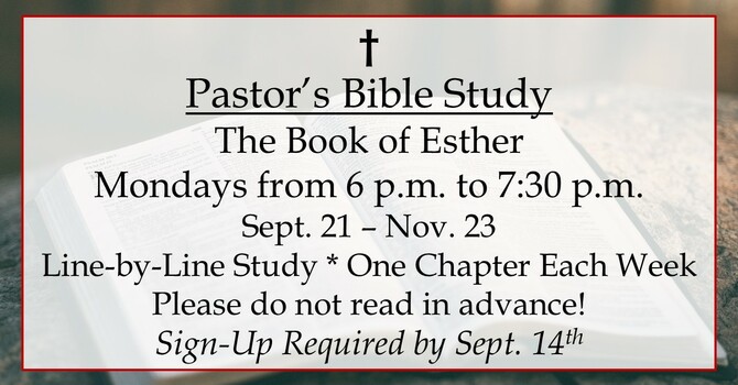 Pastor's Bible Study