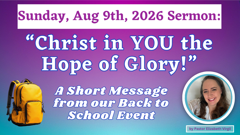 Christ in You, the Hope of Glory