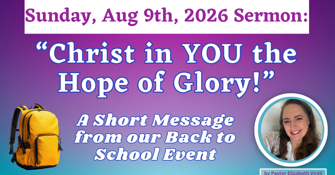 Christ in You, the Hope of Glory