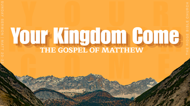 Your Kingdom Come, Week 1