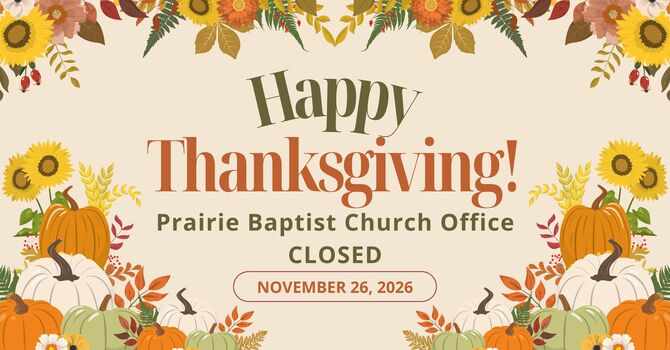 PBC Closed for Thanksgiving