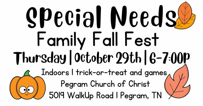 Special Needs Family Fall Fest