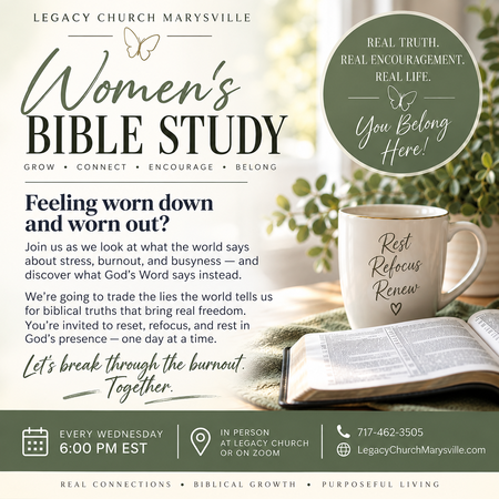 Women's Bible Study - Worn Down & Wore Out