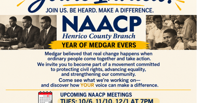 Year of Medgar Evers: Join the Movement with NAACP Henrico County Branch