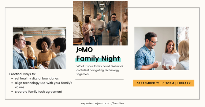JOMO Family Night - Monday, Sept.21 at 6:30pm image