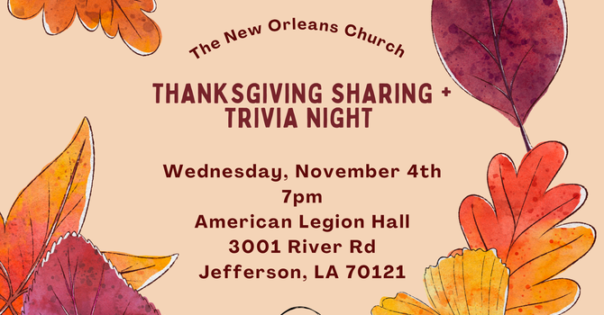 Thanksgiving Sharing and Trivia Midweek