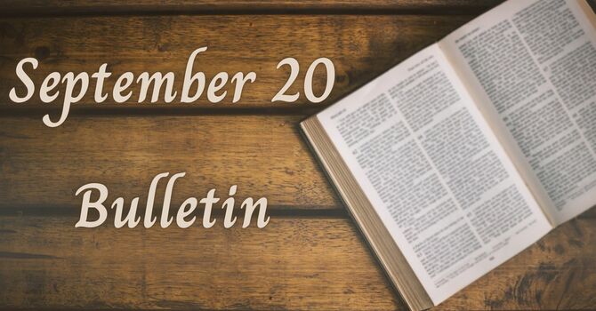 September 20, 2026 Bulletin