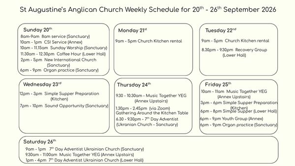 Church Calendar