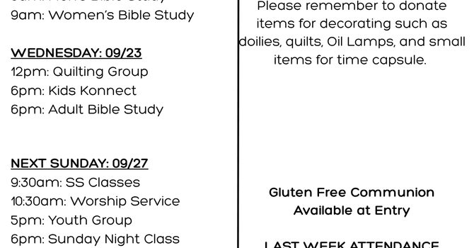 Sunday Bulletin image