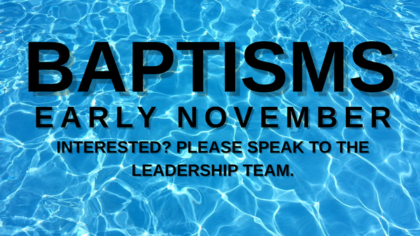ARE YOU INTERESTED IN BAPTISM?