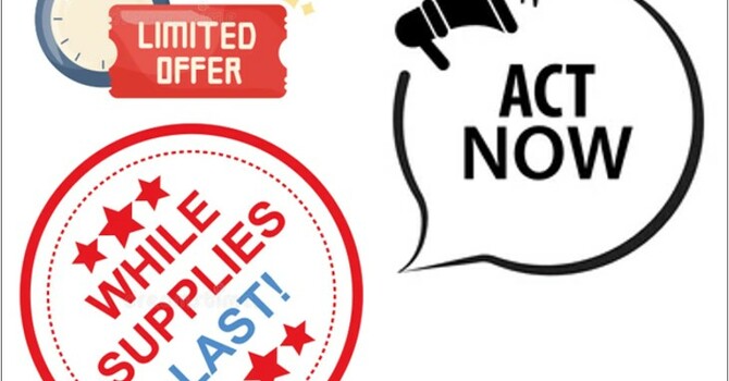 "Act Now While Supplies Last!" by Pastor Brian Oxman