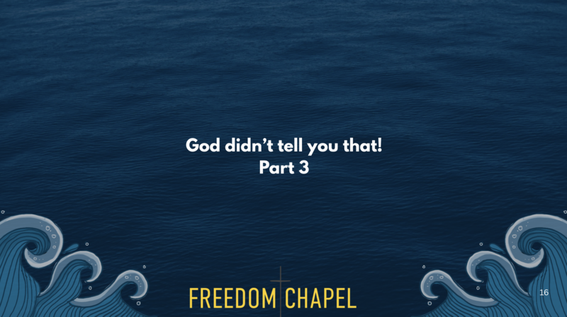 God Didn't Tell You That Part 3