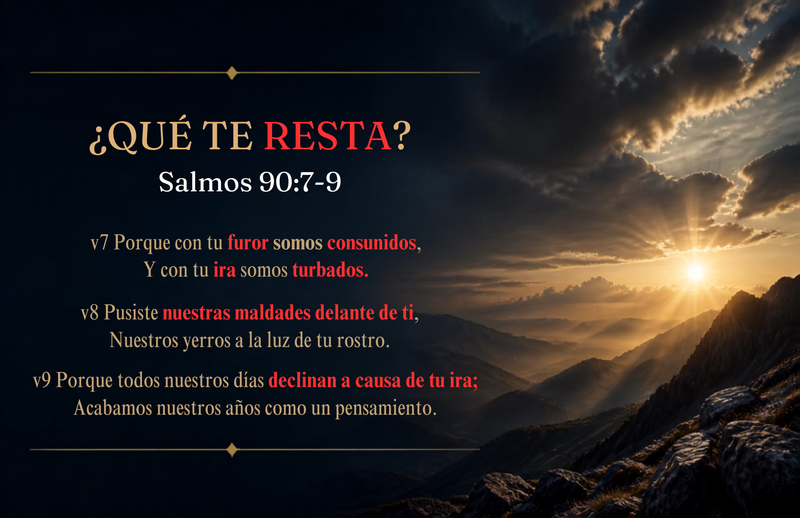  ¿Qué te resta?
