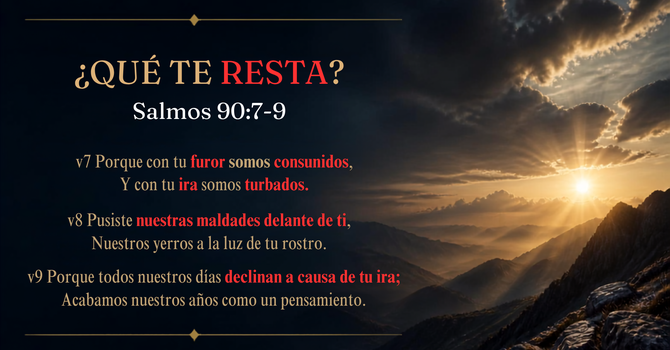  ¿Qué te resta?