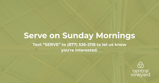 Serve with us on Sundays! image