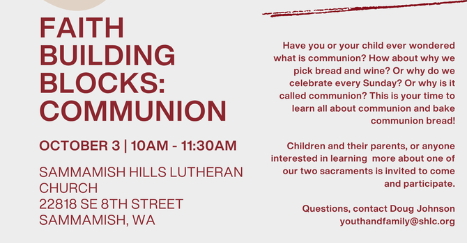 Faith Building Blocks: Communion