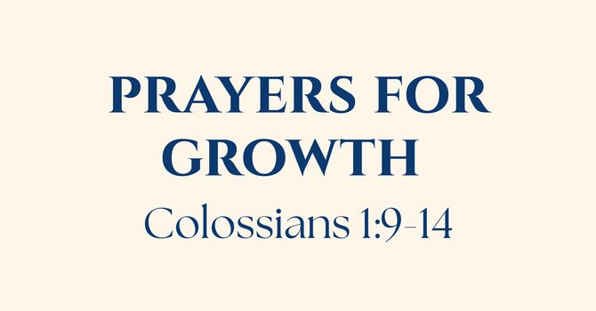 Prayers for Growth
