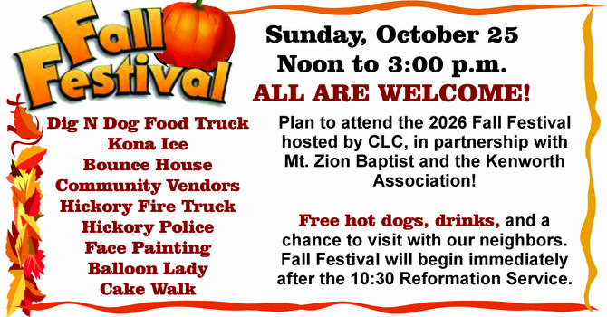 CLC Fall Festival 2026 image
