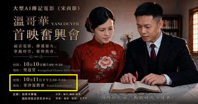 傳記電影《宋尚節》溫哥華首映奮興會 Dr John Sung film