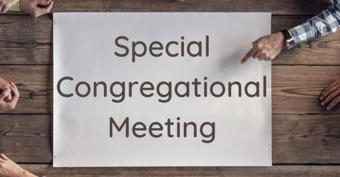 Special Congregational Meeting, Sept 27,2026