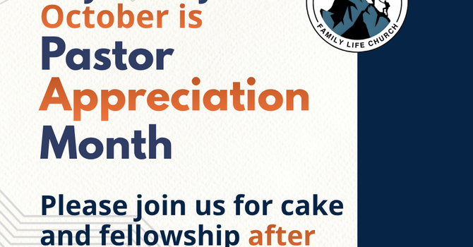 Pastor Appreciation Month