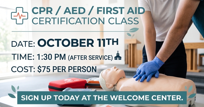 CPR/AED/FIRST AID Certification Class