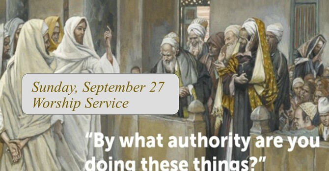 Sunday, September 27 Worship Service