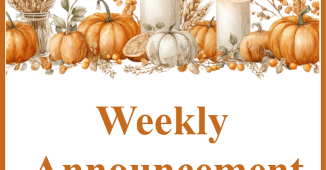 Weekly Announcements