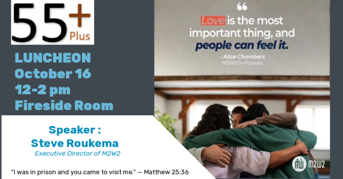 55+ Luncheon on October 16
