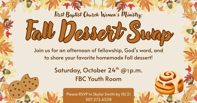Womens Ministry Fall Dessert Swap
