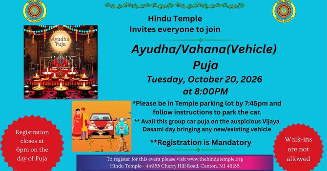Ayudha Puja or Vaahana(Vehicle) Puja