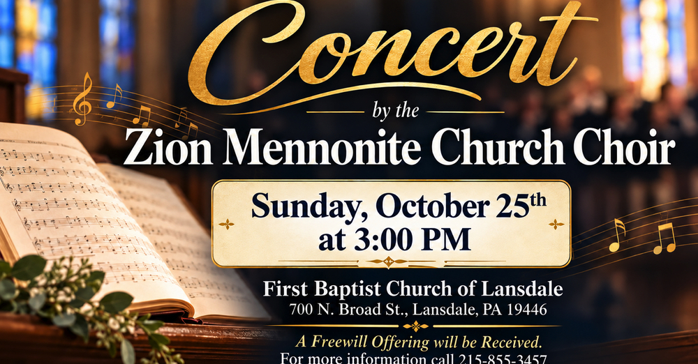 Zion Mennonite Church Choir Concert