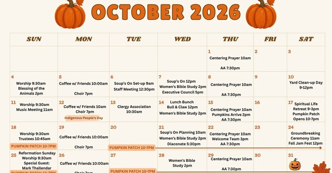 October Calendar