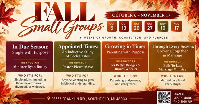 Fall Small Groups