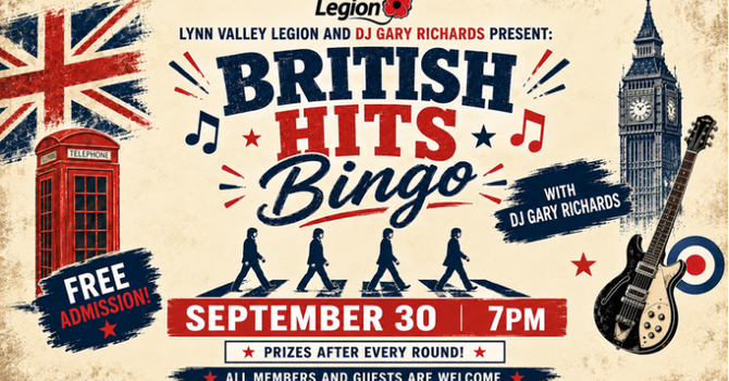 British hits bingo at the Lynn Valley Legion