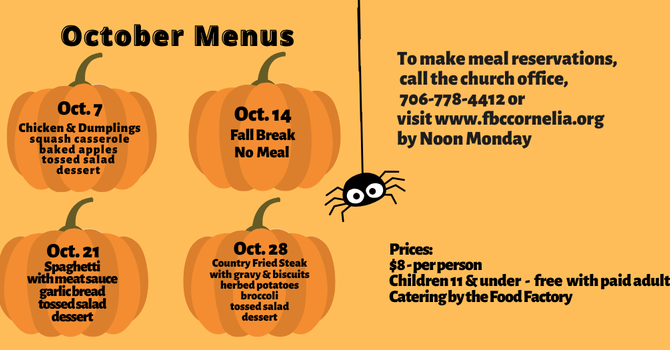 Wednesday Night Meal Reservations