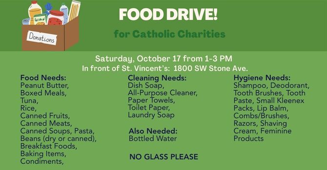 Food Drive for Catholic Charities