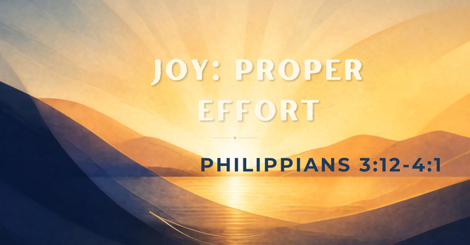 Joy: Proper Effort
