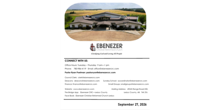September 27, 2026 Bulletin