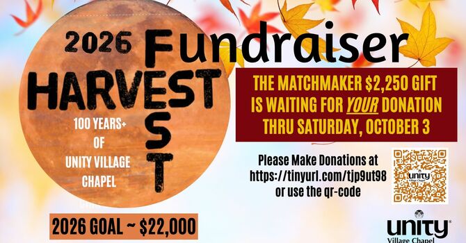 HarvestFest Fundraiser Launched! Your Donation Will Be Doubled! (up to o$2,250!)