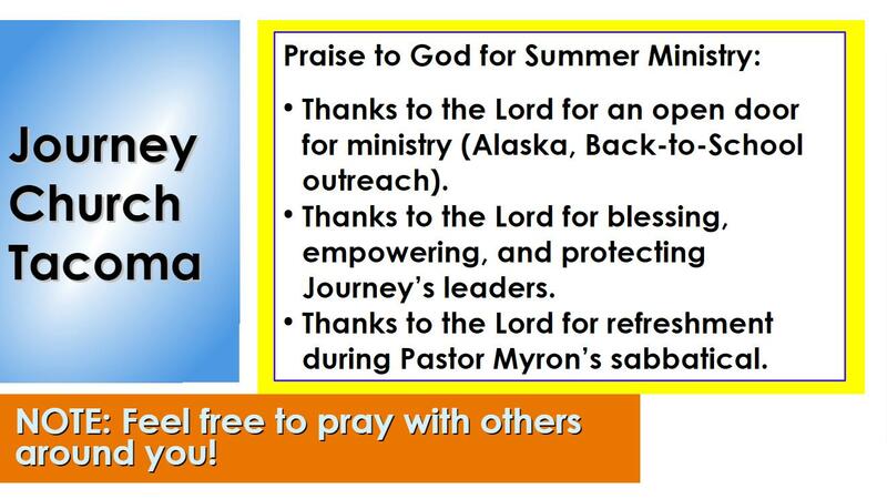 September Prayer Service