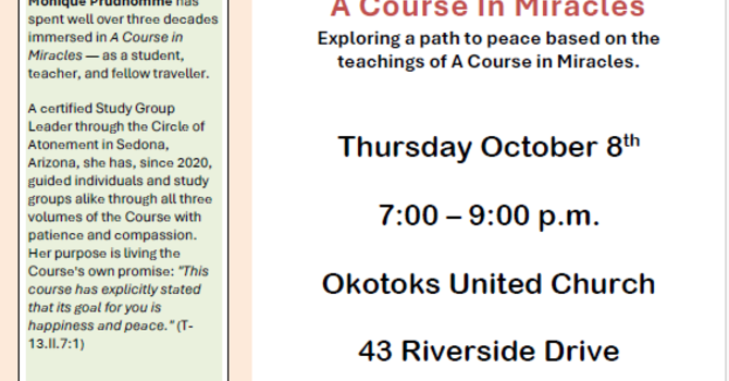 Foothills Spritual Life Centre presents